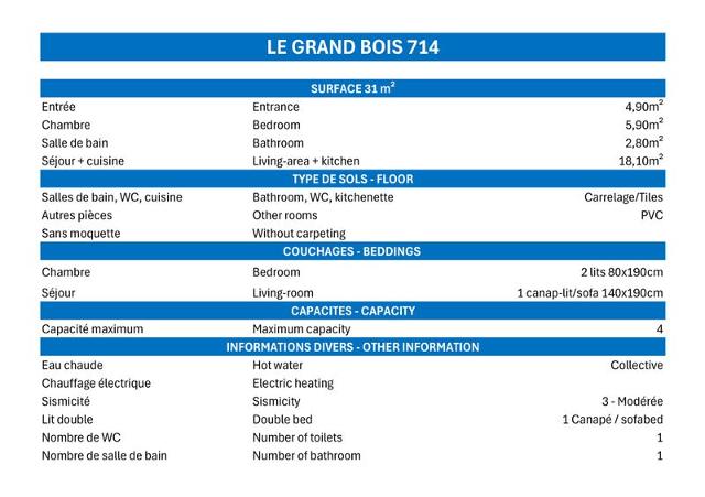 Appartements GRAND BOIS A - La Tania