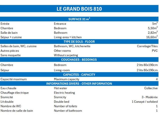 Appartements GRAND BOIS A - La Tania