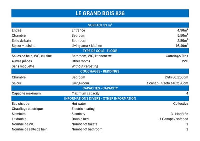 Appartements GRAND BOIS A - La Tania