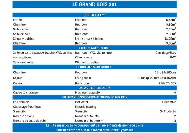 Appartements GRAND BOIS B - La Tania