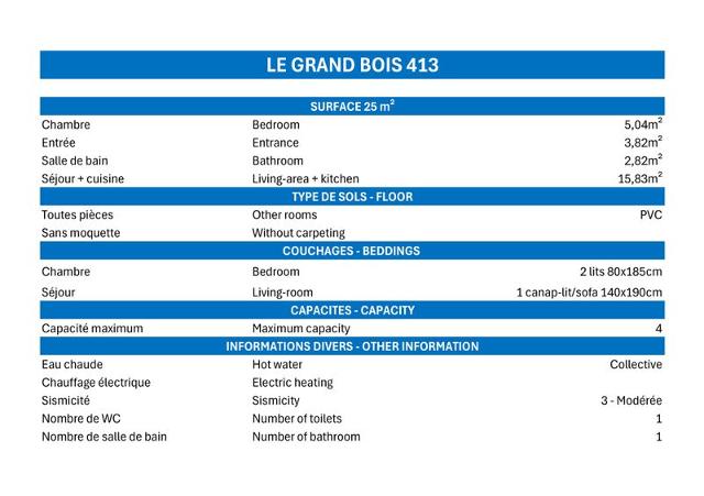 Appartements GRAND BOIS B - La Tania