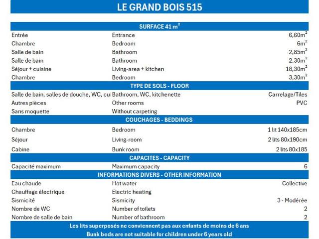 Appartements GRAND BOIS B - La Tania