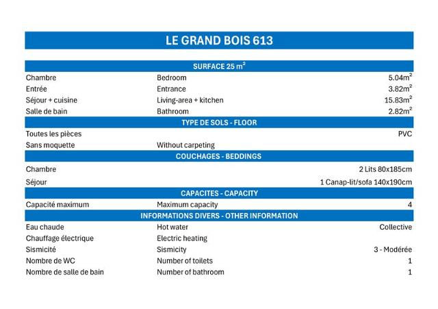 Appartements GRAND BOIS B - La Tania