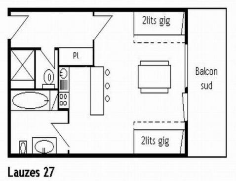 LES LAUZES/27 - Méribel Centre 1600 