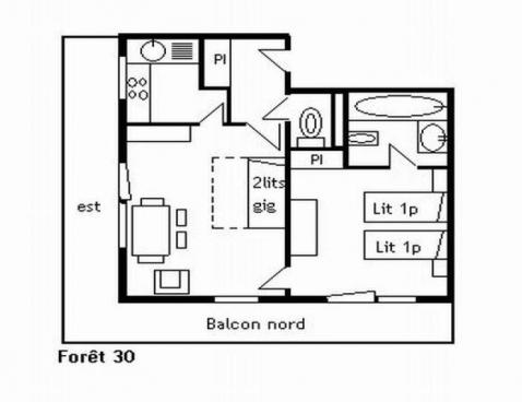 LA FORET/30 - Méribel Centre 1600 
