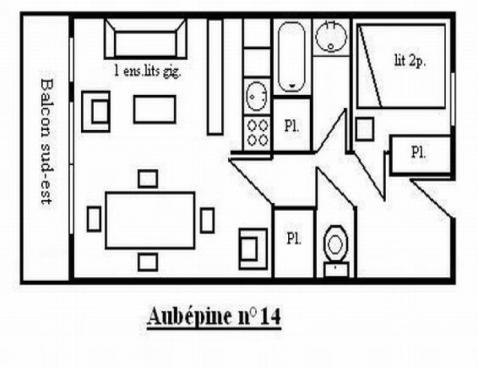 AUBEPINE/14 - Méribel Centre 1600 
