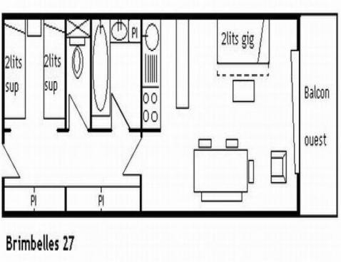 LES BRIMBELLES/27 - Méribel Centre 1600 