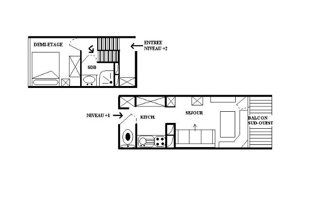 Appartements Les Lauzes - Les Menuires Croisette