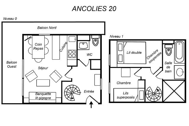 Appartements RESIDENCE ANCOLIES - Méribel Mottaret 1850