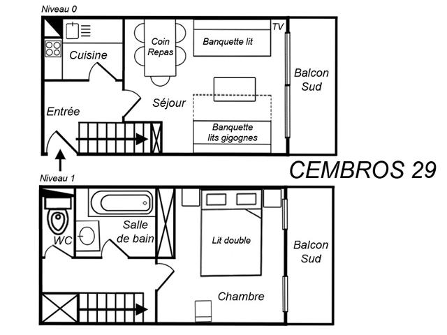 Appartement Cembros - Méribel Mottaret 1850