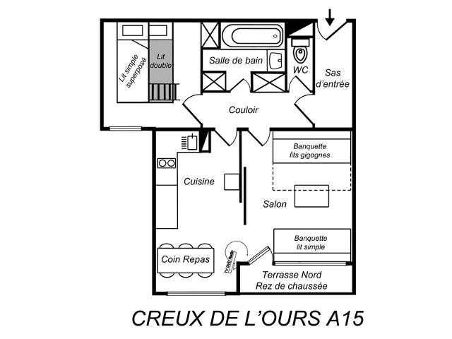 Appartements Creux de l'ours rouge - Méribel Mottaret 1850