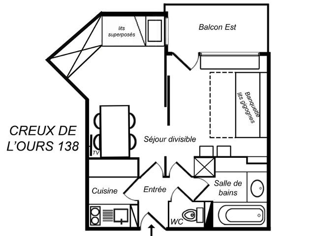 Appartements Creux de l'ours bleu - Méribel Mottaret 1850