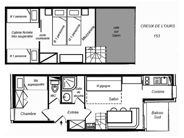 Appartements Creux de l'ours bleu - Méribel Mottaret 1850
