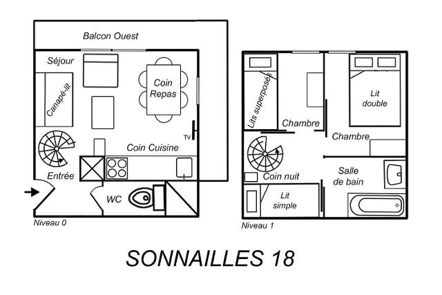 Appartements Residence Sonnailles - Méribel Mottaret 1850