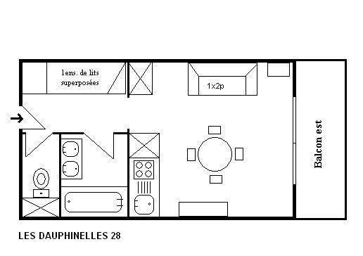 Appartement Dauphinelles MRB220-028 - Méribel Altiport 1700