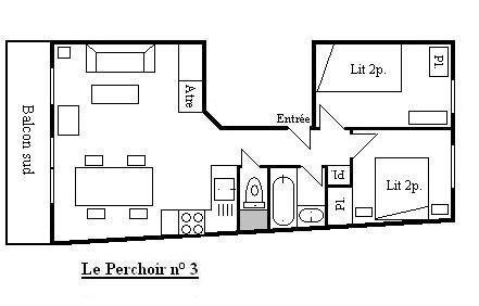 Appartement Perchoir MRB520-003 - Méribel Centre 1600 