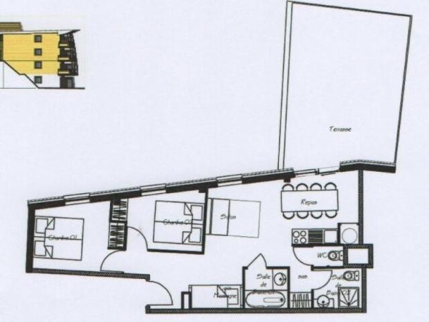 Grand appartement avec grande terrasse - Chamrousse