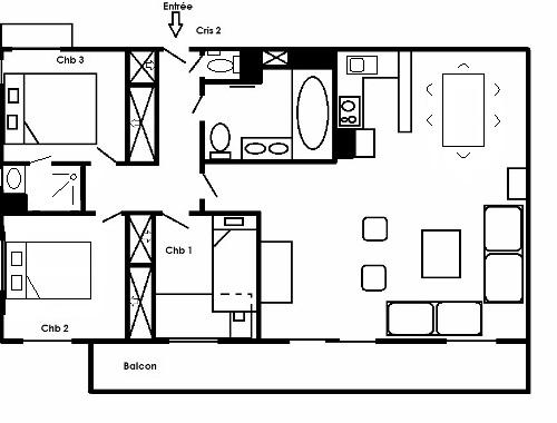 Appartements LE CRISTAL - Méribel Centre 1600 